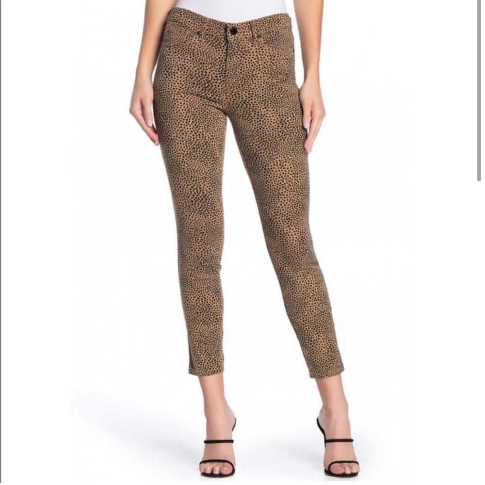 William Rast Perfect Ankle Skinny Mid Rise Cheetah/Leopard Print Jeans size 28